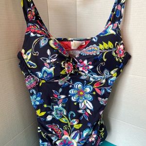 Anne Cole Women's Twist Front Underwire Cup Sized Tankini Swim Top